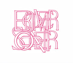 Boomer Sooner Embroidery Font LayeredType Outline Design