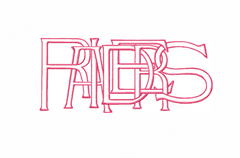Raiders Embroidery Font LayeredType Outline Design