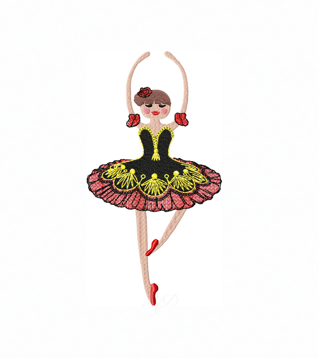 Spanish Chocolate Nutcracker Embroidery Design HERRINGTON DESIGN