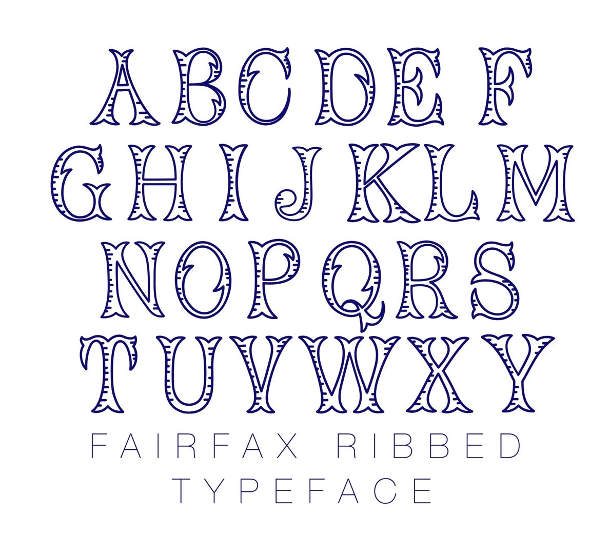 Fairfax Ribbed TYPEFACE FONT – HERRINGTON DESIGN