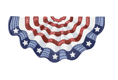 American Flag Bunting Embroidery Design