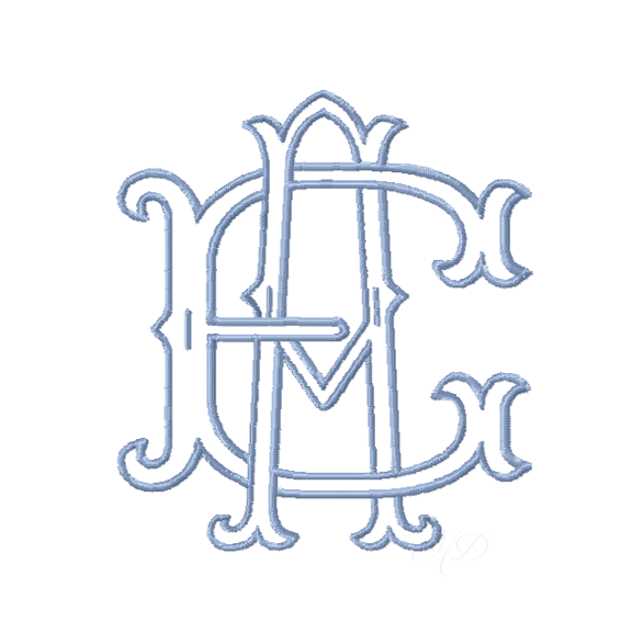 3.5" A Fishtail Embroidery Font Two Type Outline – HERRINGTON DESIGN