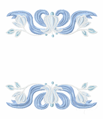 Lilly Ribbon Frame Embroidery Design