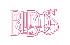 Bulldogs Embroidery Font LayeredType Outline Design