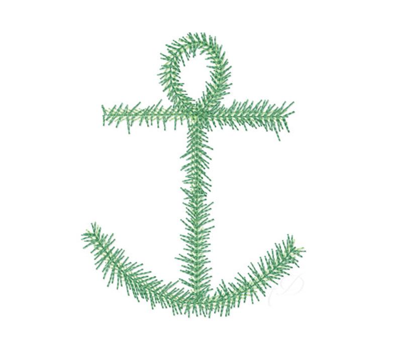 Christmas Light Anchor Embroidery Design