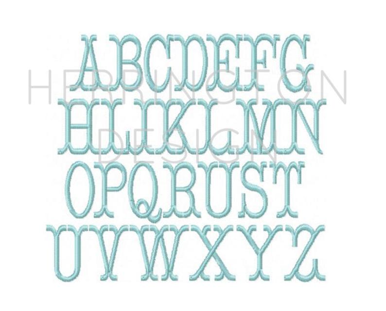 1" and 2" Banner Fishtail Satin Stitch Embroidery Font – HERRINGTON DESIGN