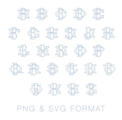 PNG SVG Two Type Fishtail Outline B Font