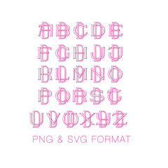 PNG SVG Two Type Outline D Font