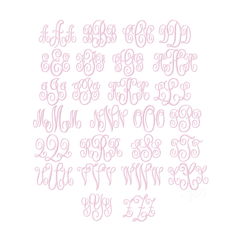 Allison Script Embroidery Font - Perfect for Custom Monograms ...