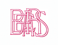 Bears Embroidery Font LayeredType Outline Design