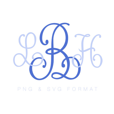 Eliza SVG PNG Cricut Monogram Font