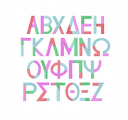 Greek Multi Color Sorority Font