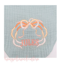 Ribbon Pumpkin Embroidery Design