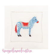 Grand Millenial Chinoiserie Chic Zebra Embroidery Design