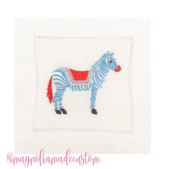 Grand Millenial Chinoiserie Chic Zebra Embroidery Design