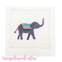 Grand Millenial Chinoiserie Chic Elephant Embroidery Design