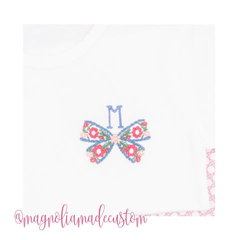 Full Floral Bow Embroidery Design