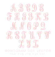 Monogram Dot Vector Files PNG SVG DXF PDF JPG