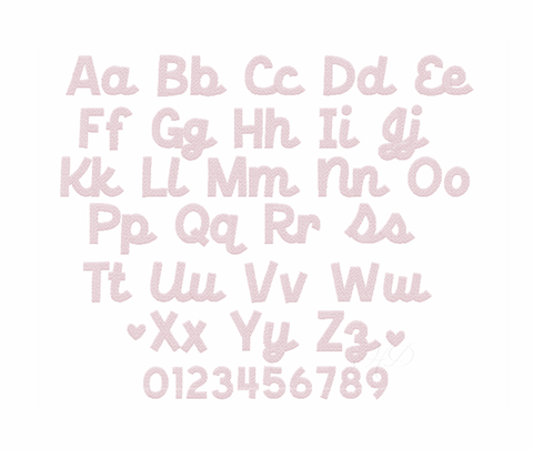 1" inch Madeline Fill Embroidery Font