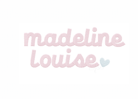 1" inch Madeline Fill Embroidery Font