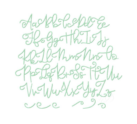 Ruby Jane Embroidery Font 4x4