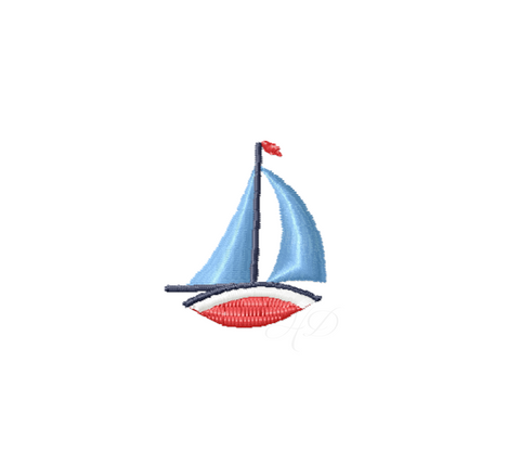 Nautical Sailboat Embroidery Design