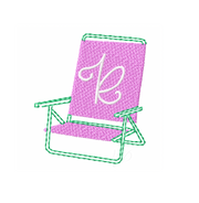 Beach Lounge Chair Embroidery Design