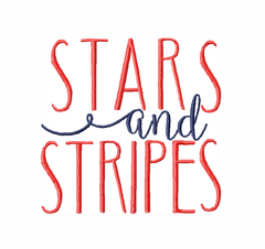 Stars and Stripes Embroidery Design