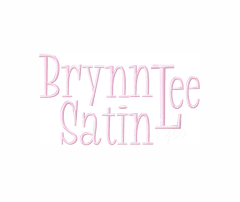 Brynn Lee Satin Stitch 4x4 Font Package