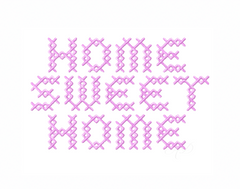 Home Sweet Home  Embroidery Font