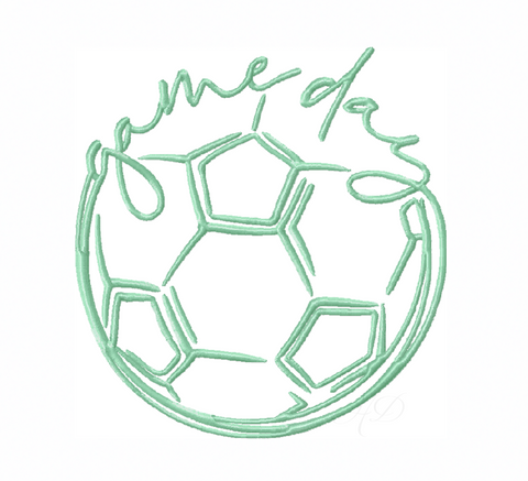 Game Day Soccer Embroidery Design