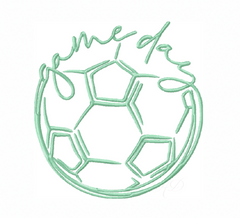 Game Day Soccer Embroidery Design
