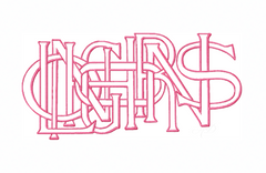 Longhorns Embroidery Font LayeredType Outline Design