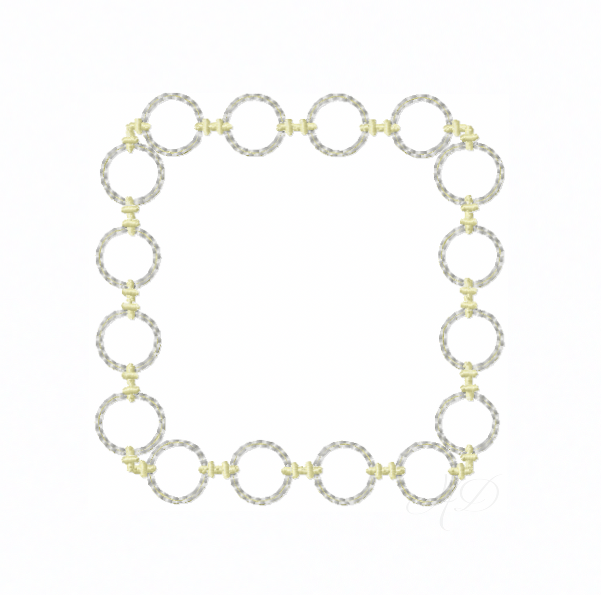 Chain Square Frame Embroidery Design HERRINGTON DESIGN chain-square-frame-embroidery-design-herrington-design