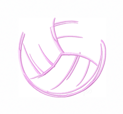 Open Volleyball Frame Embroidery Design
