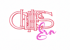 Chiefs Embroidery Layered Two Type Outline Design
