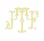 Filigree Fill Scroll Type Embroidery Font 6x10