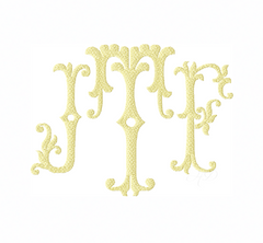 Filigree Fill Scroll Type Embroidery Font 5x7