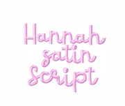 Hannah Satin Embroidery Font