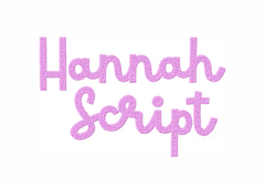 Hannah Script Fill Embroidery Font 4x4