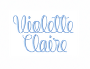 Violette Claire Script Embroidery Font