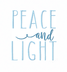 Peace and Light Embroidery Design