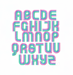 Asher Deco Inline Embroidery Font Small