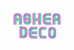 Asher Deco Inline Embroidery Font Small