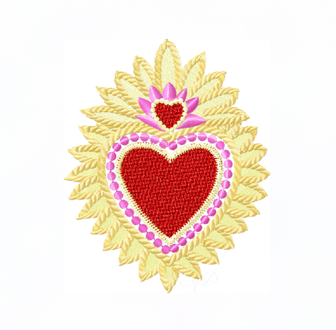 Sacred Heart Emblem Embroidery Design