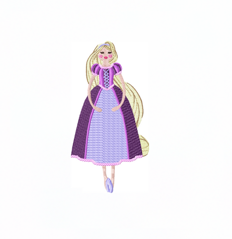 Rapunzel Princess Embroidery Design