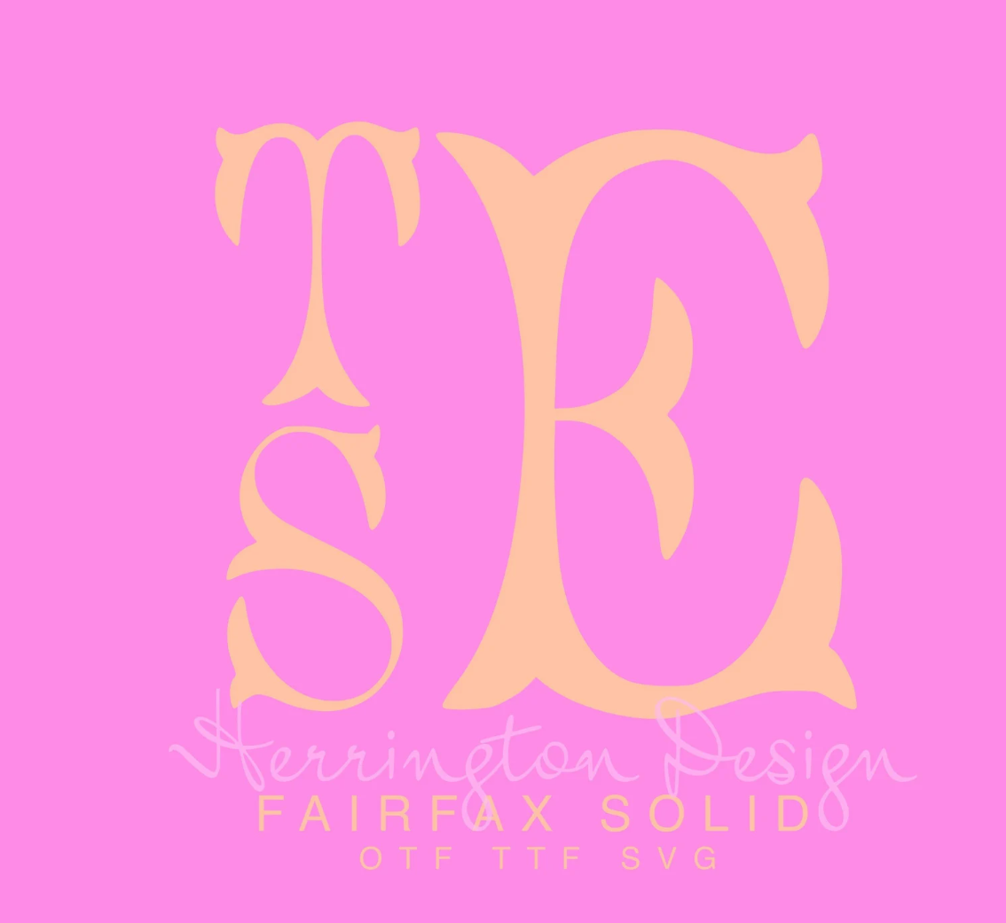 Fairfax Fill Monogram Font – HERRINGTON DESIGN