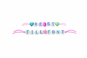 3/4" Best Friend Fill Beads Font