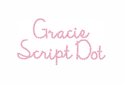 Gracie May Satin Dot Embroidery Font Package
