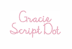 Gracie May Satin Dot Embroidery Font Package